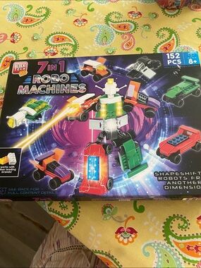NEW Block Tech 7-in-1 Robo Machines Shape Shifting Robots 152pcs Brick Building